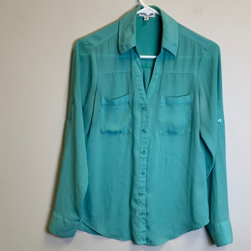 Express Aqua Portofino Shirt